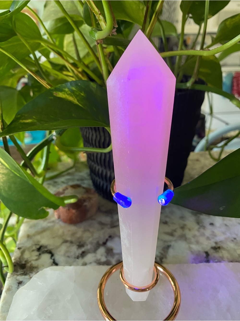 ✨💗 6”+ Pink Calcite Crystal Wands — Pretty in Daylight, WOW Under UV! 💗✨